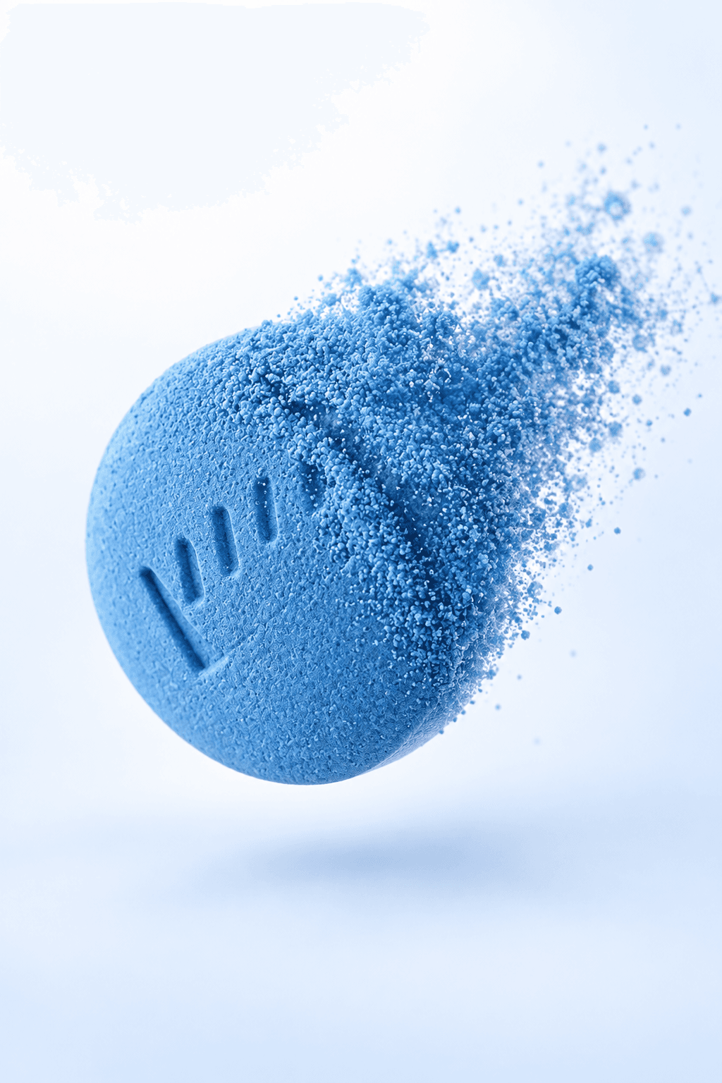 Keeps ED blue dissolving tablet illustration