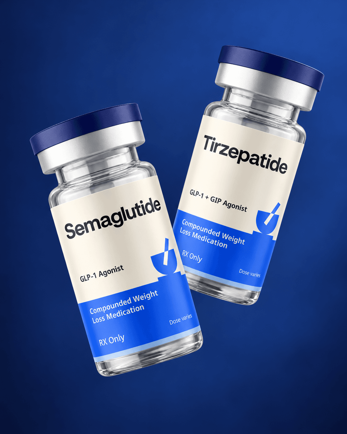 Direct Meds semaglutide and tirzepatide vials