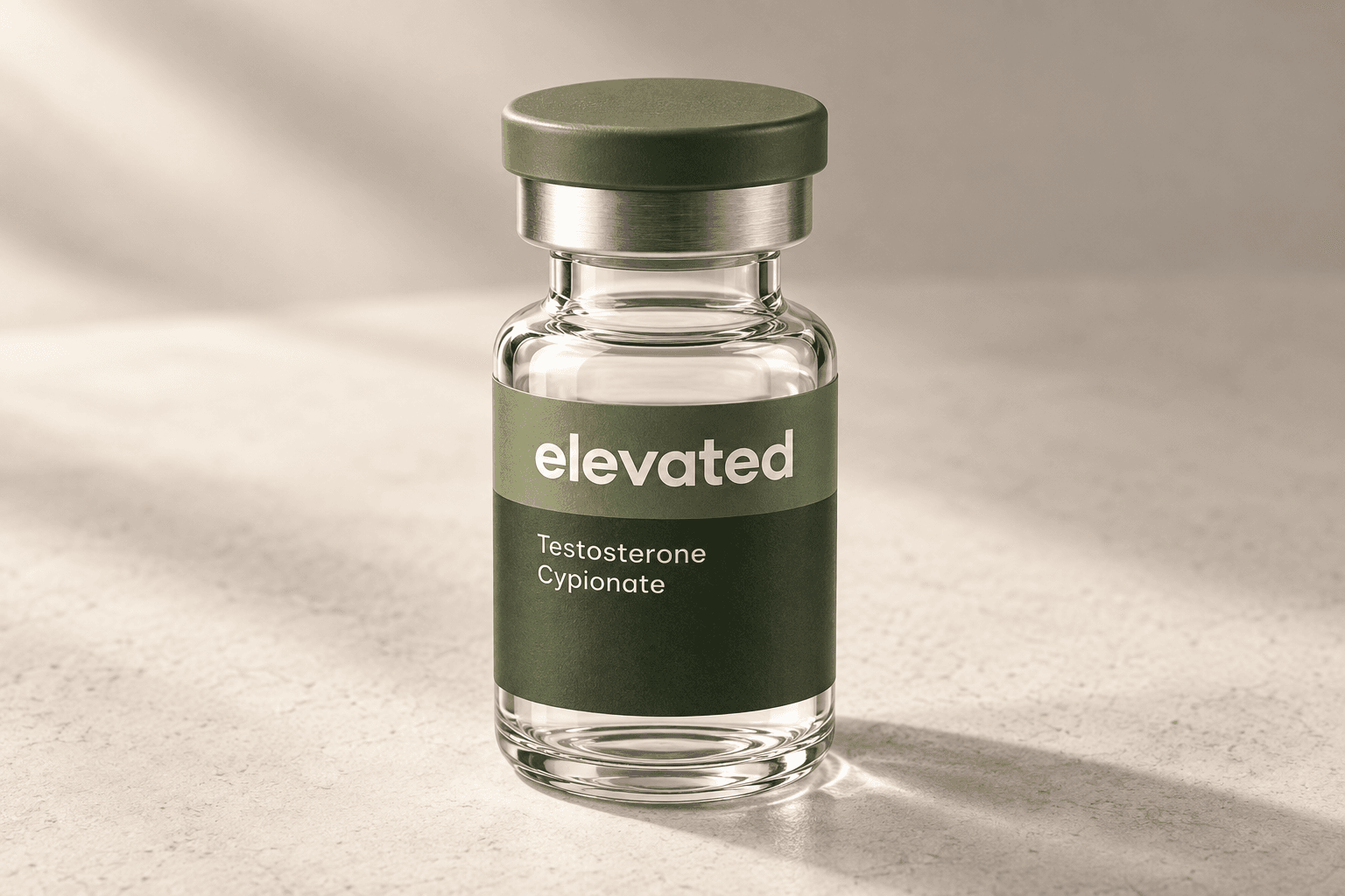 Elevated Health testosterone vial illustration