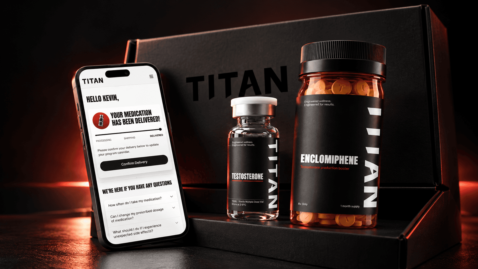 Titan treatment packaging and patient portal illustration